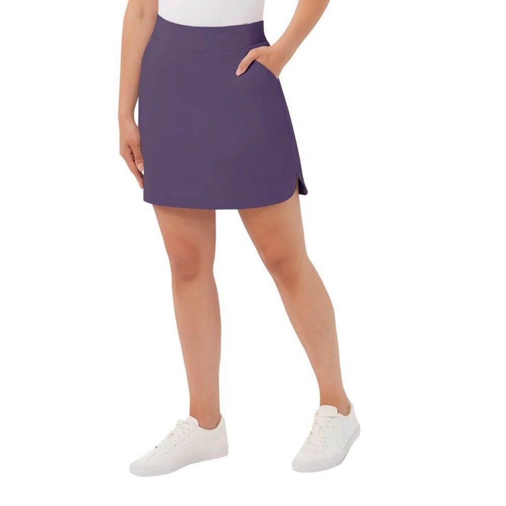 32 Degrees Cool Skort Skirt in Purple Stretch Skirt With Shorts Size Small S/P